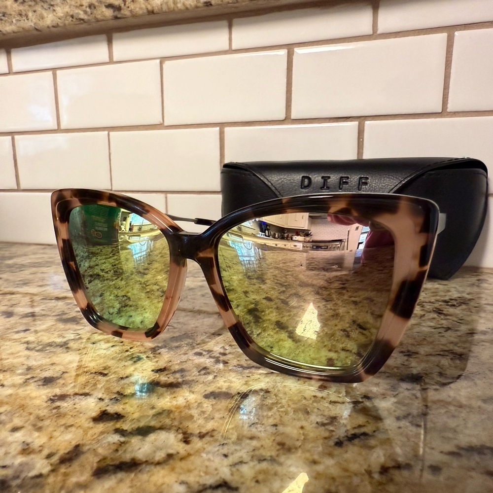 Diff BECKY II - HIMALAYAN TORTOISE +
TAUPE FLASH MIRROR POLARIZED